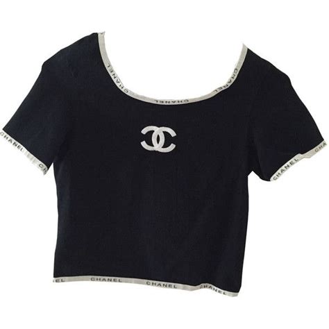 chanel crop top etsy|chanel denim top.